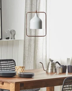 Beliani Riippuvalaisin Metalli Valkoinen Mavone Shop