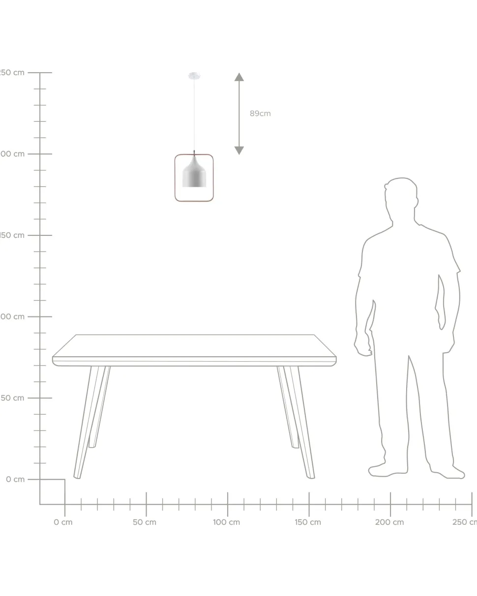 Beliani Riippuvalaisin Metalli Valkoinen Mavone Shop