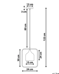 Beliani Riippuvalaisin Metalli Valkoinen Mavone Shop