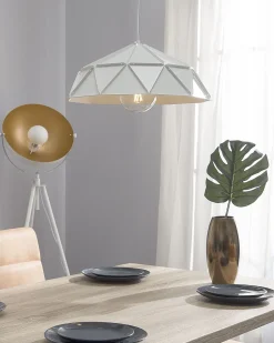 Beliani Riippuvalaisin Metalli Valkoinen Senia Discount