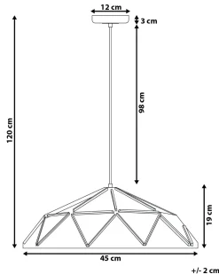 Beliani Riippuvalaisin Metalli Valkoinen Senia Discount
