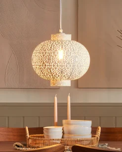 Beliani Riippuvalaisin Metalli Valkoinen Meuse Cheap