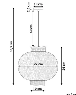 Beliani Riippuvalaisin Metalli Valkoinen Meuse Cheap