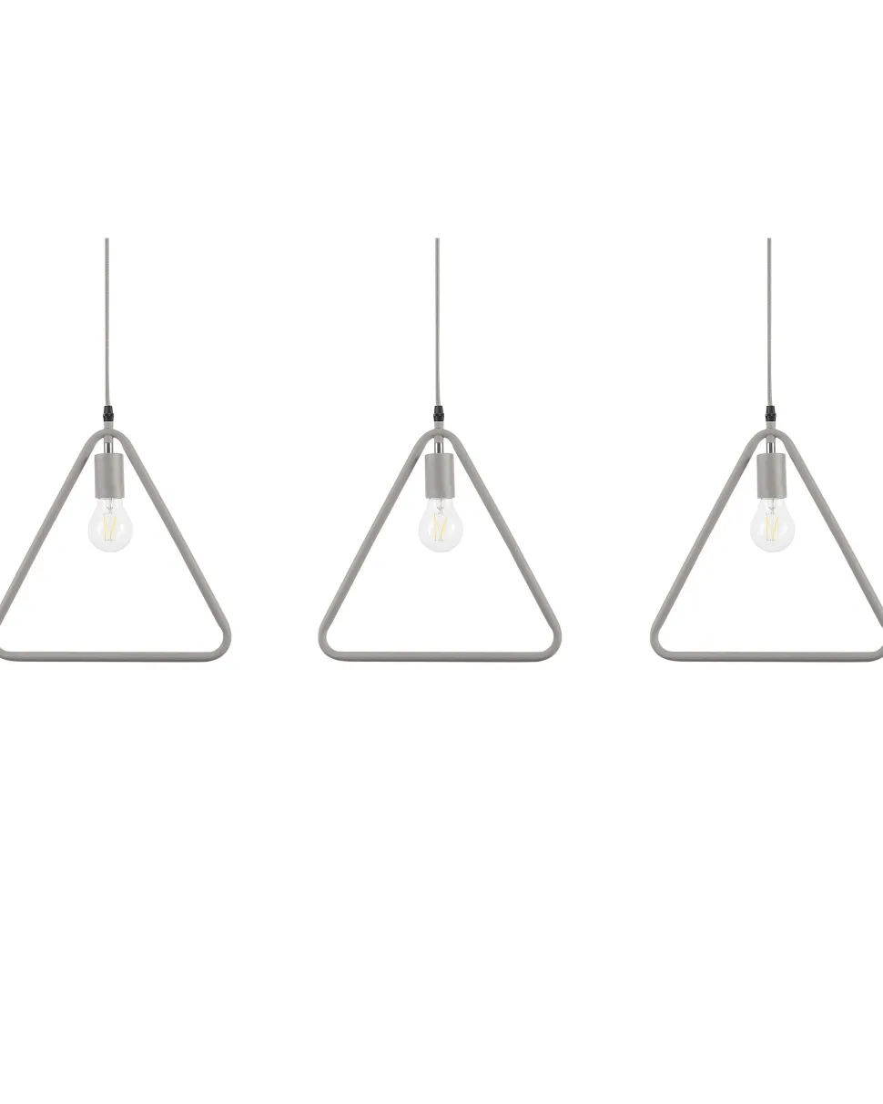 Beliani Riippuvalaisin Metalli Vaaleanharmaa 3 Kpl Juruena Outlet