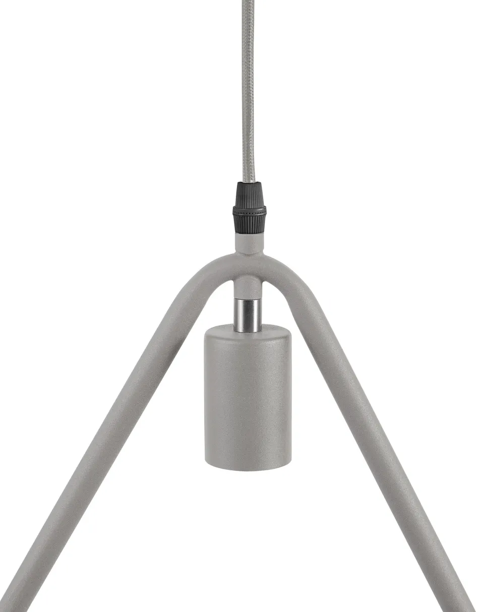 Beliani Riippuvalaisin Metalli Vaaleanharmaa 3 Kpl Juruena Outlet