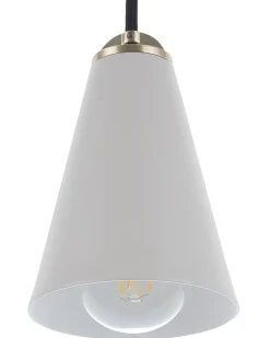 Beliani Riippuvalaisin Metalli Vaaleanharmaa Cares Outlet