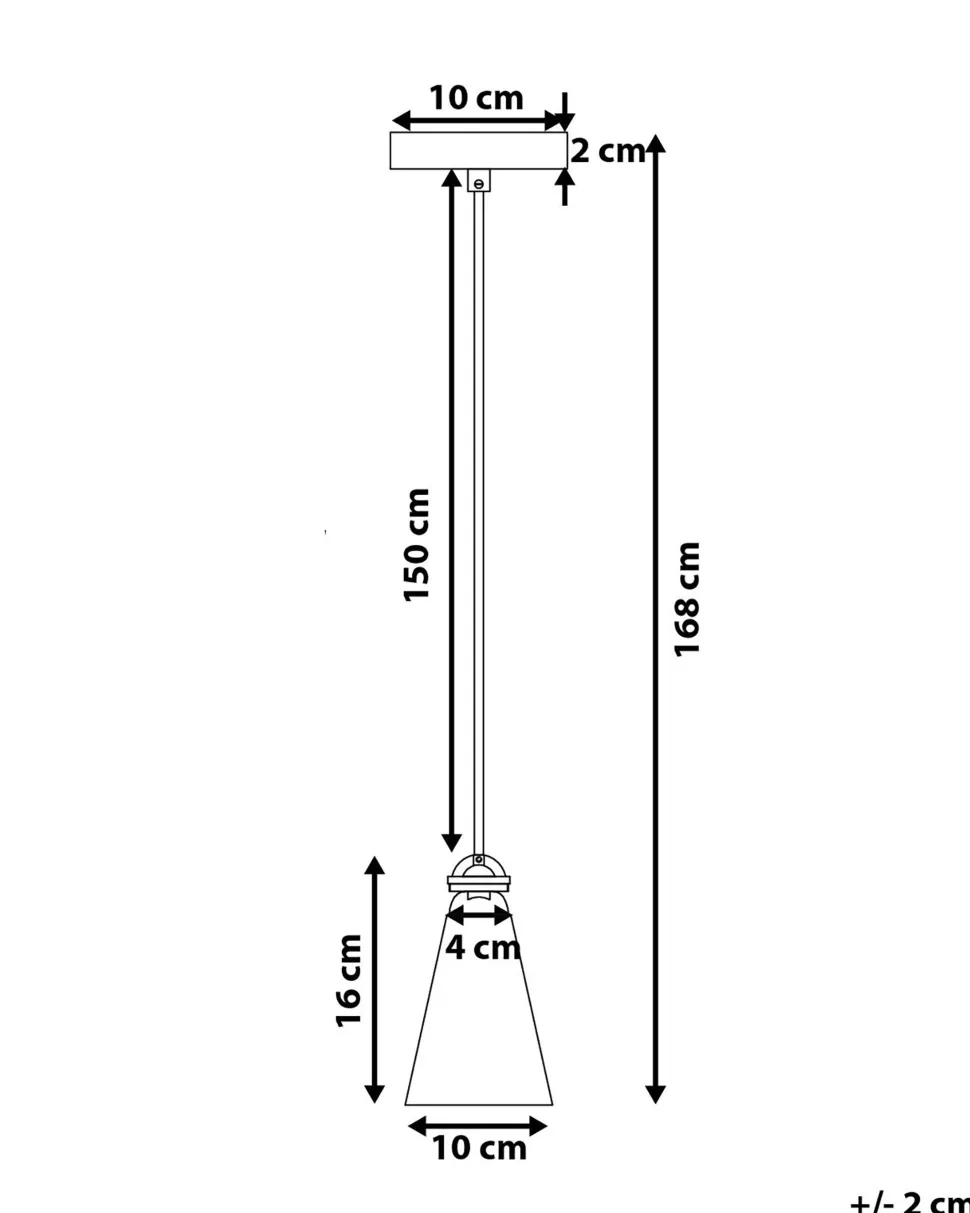 Beliani Riippuvalaisin Metalli Vaaleanharmaa Cares Outlet