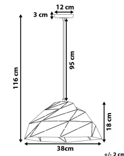Beliani Riippuvalaisin Metalli Valkoinen Rubicon Fashion