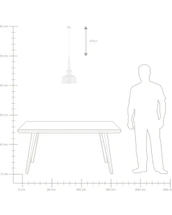 Beliani Riippuvalaisin Metalli Valkoinen Driva Shop