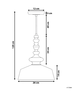 Beliani Riippuvalaisin Metalli Valkoinen Driva Shop
