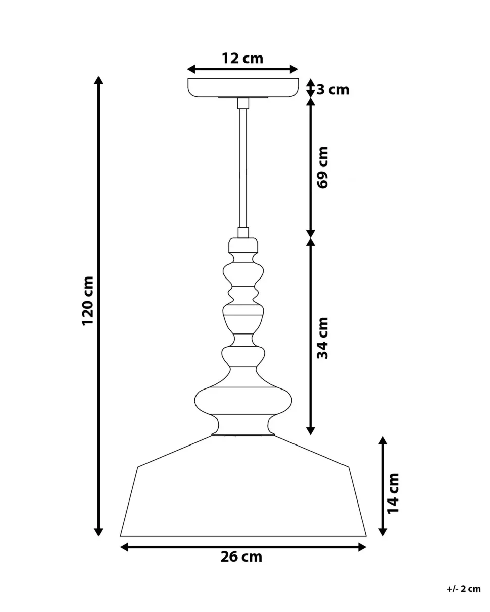 Beliani Riippuvalaisin Metalli Valkoinen Driva Shop