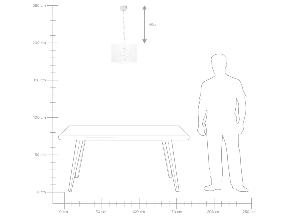 Beliani Riippuvalaisin Metalli Valkoinen Chelif Outlet