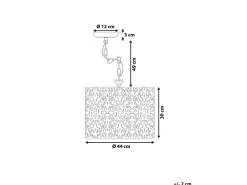 Beliani Riippuvalaisin Metalli Valkoinen Chelif Outlet