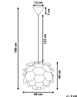 Beliani Riippuvalaisin Muovi Iso Musta Segre Clearance