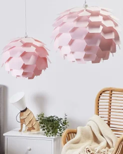 Beliani Riippuvalaisin Muovi Iso Vaaleanpunainen Segre Best Sale