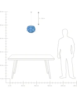 Beliani Riippuvalaisin Muovi Pieni Sininen Segre Outlet