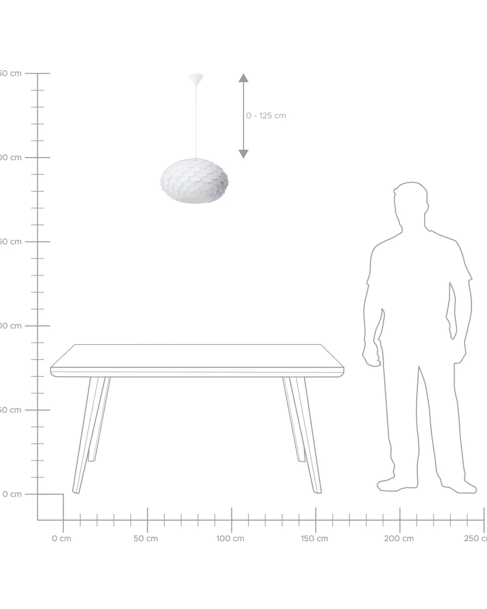 Beliani Riippuvalaisin Muovi Valkoinen Erges Best Sale