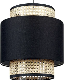 Beliani Riippuvalaisin Musta/Luonnonvari Boeri Best