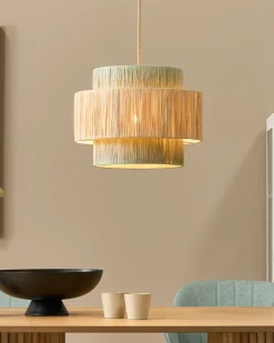 Beliani Riippuvalaisin Paperi Luonnonvari/Vaaleanvihrea Palbra Discount