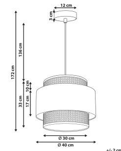 Beliani Riippuvalaisin Persikka/Luonnonvari Yumuri Store