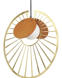 Beliani Riippuvalaisin Rauta Kulta/Vaalea Puu Bargo Flash Sale