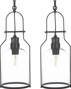 Beliani Riippuvalaisin Rauta Musta 2 Kpl Bashilo Clearance