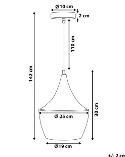 Beliani Riippuvalaisin Teras Kulta Fraser Best Sale