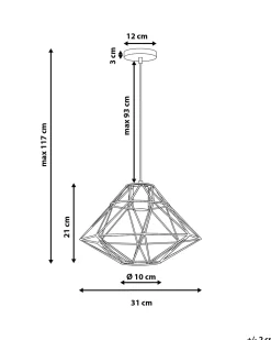 Beliani Riippuvalaisin Teras Kupari Guam Sale