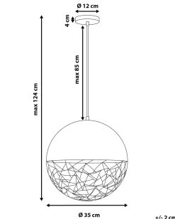 Beliani Riippuvalaisin Teras Kupari Padma Best Sale