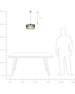 Beliani Riippuvalaisin Vaalea Puu/Musta Sous Discount