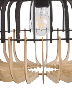 Beliani Riippuvalaisin Vaalea Puu/Musta Sous Discount