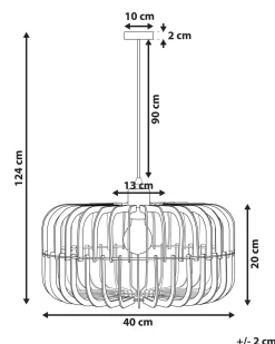 Beliani Riippuvalaisin Vaalea Puu/Musta Sous Discount