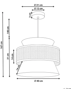 Beliani Riippuvalaisin Vaaleanvihrea/Luonnonvari Luyano New