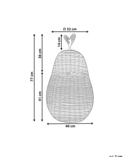 Beliani Rottinkikori Luonnonvari 40 Cm Vagsoy Best