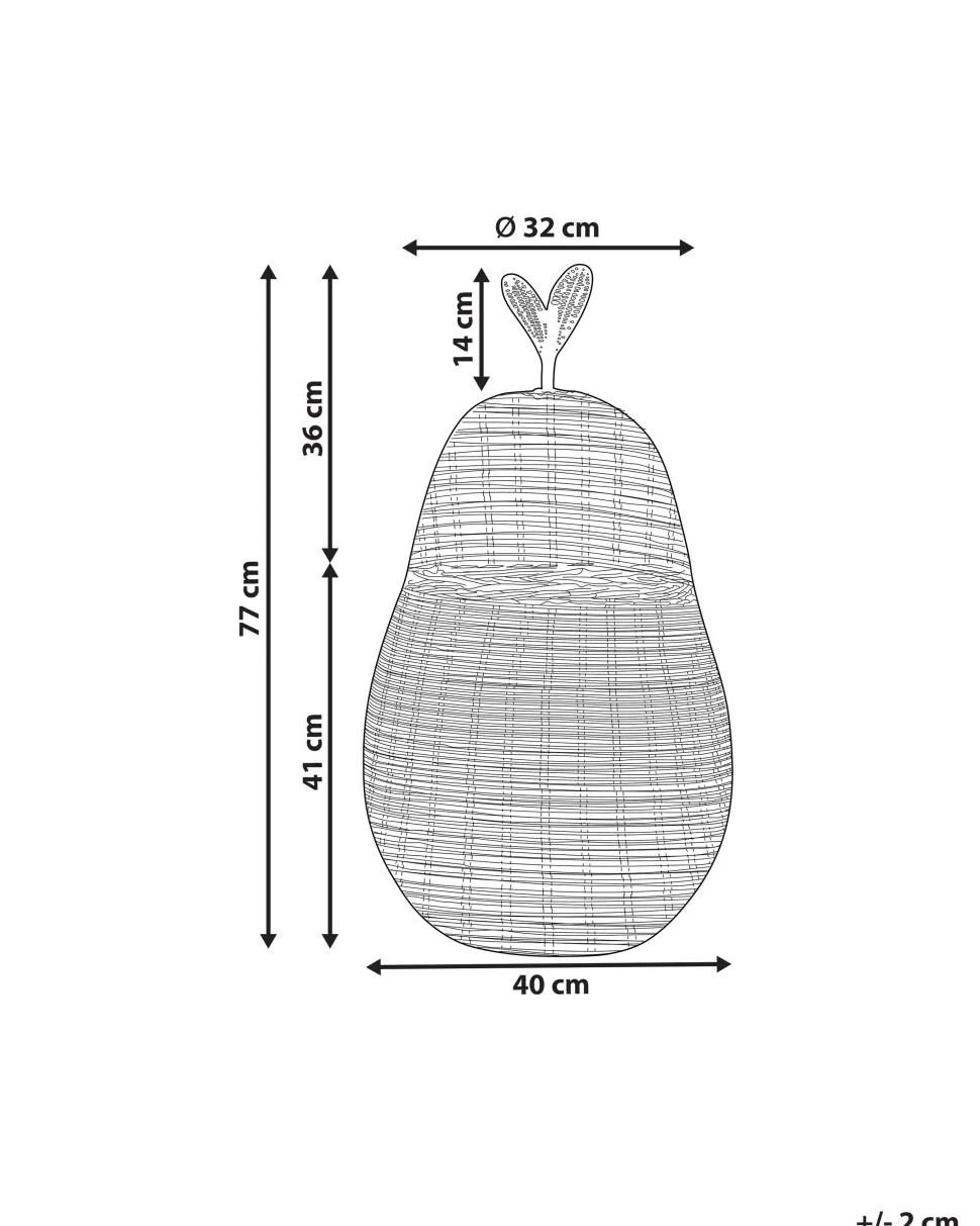 Beliani Rottinkikori Luonnonvari 40 Cm Vagsoy Best