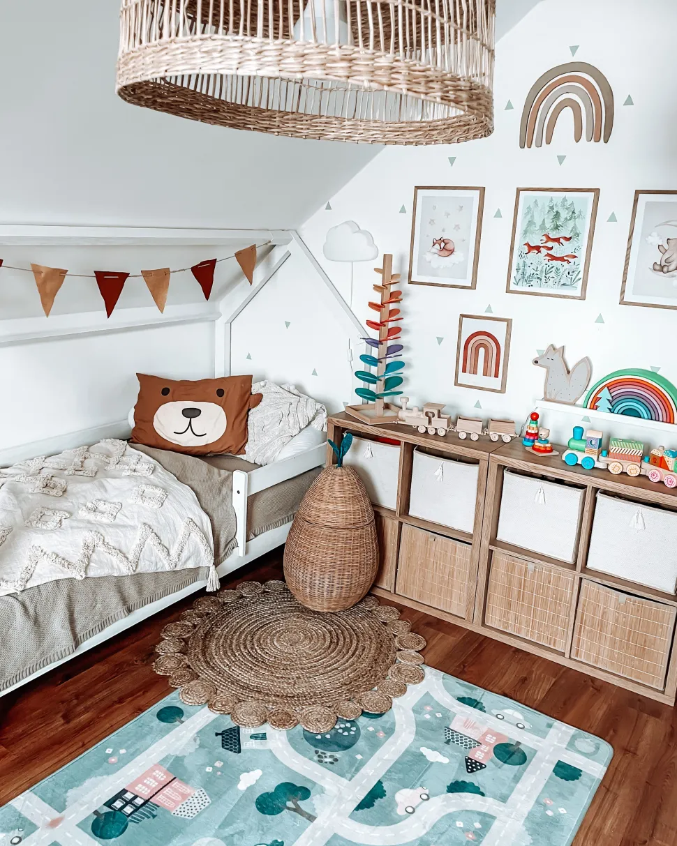 Beliani Rottinkikori Luonnonvari 40 Cm Vagsoy Best