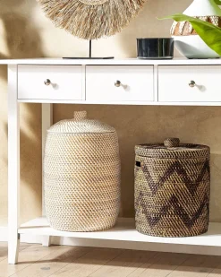 Beliani Rottinkikori Luonnonvari 30 Cm Gadis Cheap