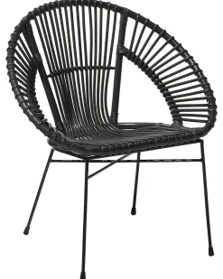 Beliani Rottinkituoli Musta Sarita New