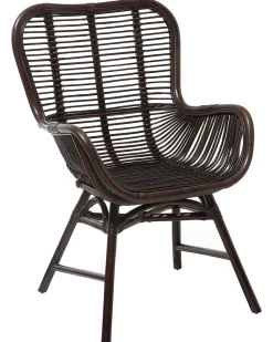 Beliani Rottinkituoli Tummanruskea Togo Clearance