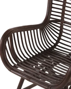 Beliani Rottinkituoli Tummanruskea Togo Clearance