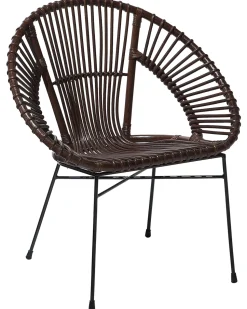 Beliani Rottinkituoli Tummanruskea Sarita Cheap