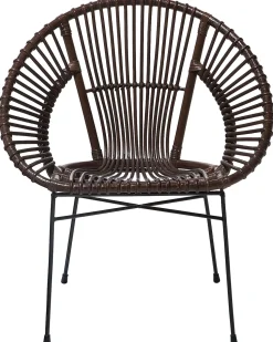 Beliani Rottinkituoli Tummanruskea Sarita Cheap