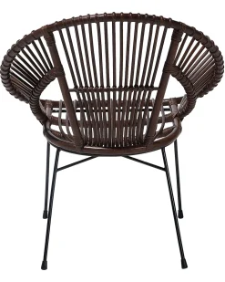 Beliani Rottinkituoli Tummanruskea Sarita Cheap