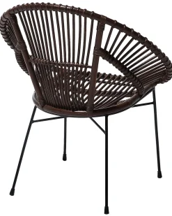 Beliani Rottinkituoli Tummanruskea Sarita Cheap