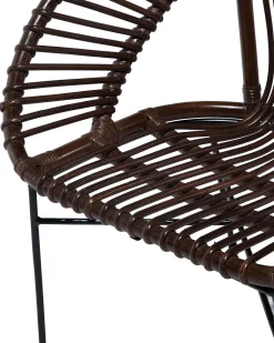 Beliani Rottinkituoli Tummanruskea Sarita Cheap