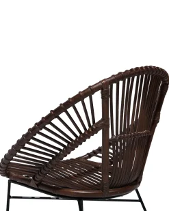 Beliani Rottinkituoli Tummanruskea Sarita Cheap