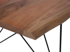 Beliani Ruokapoyta Akaasia Tumma Puu/Musta 200 X 100 Cm Mumbai Cheap