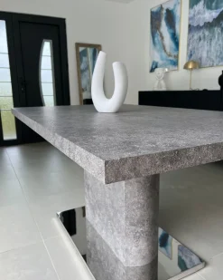 Beliani Ruokapoyta Harmaa 160 X 90 Cm Pasadena Online