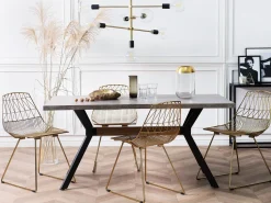 Beliani Ruokapoyta Harmaa/Musta 160 X 90 Cm Benson Best