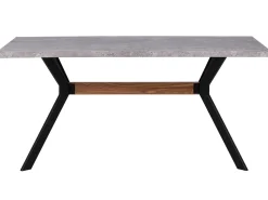 Beliani Ruokapoyta Harmaa/Musta 160 X 90 Cm Benson Best